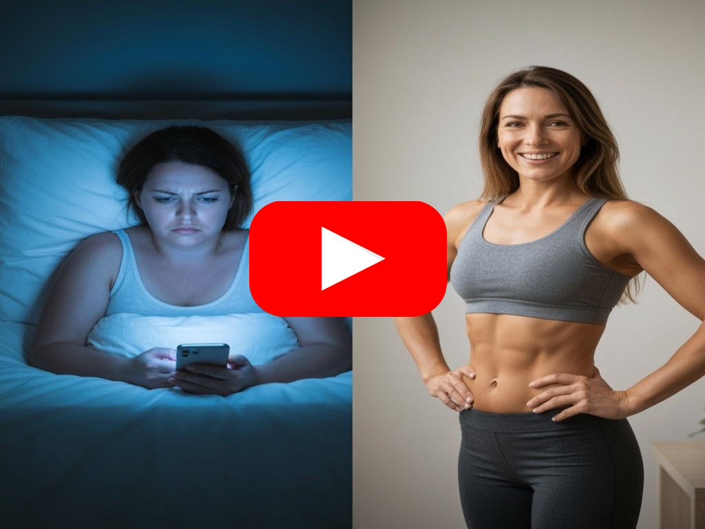 split-image-woman-in-bed-blue-light-and-fit-and-well